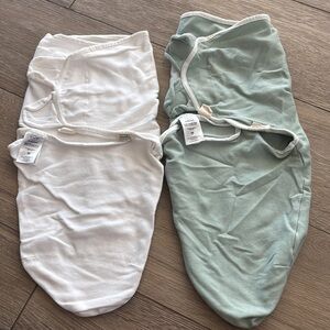 3 Pack White, Grey & Green swaddle